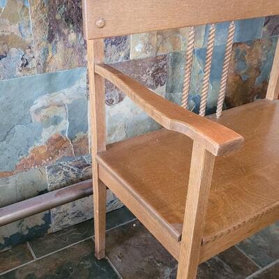 Lot 99: Antique 2 person Wood Bench