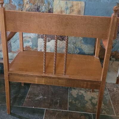 Lot 99: Antique 2 person Wood Bench
