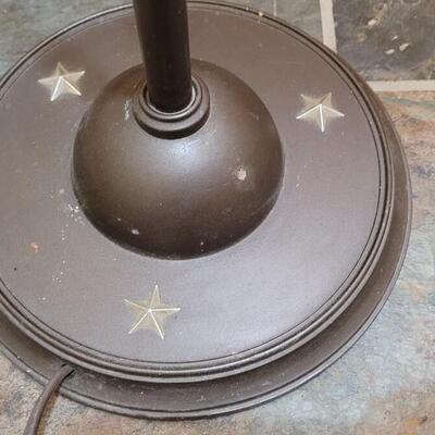 Lot 100: Antique 3 Stars Floor Lamp (has been spliced with a different plug) Works!