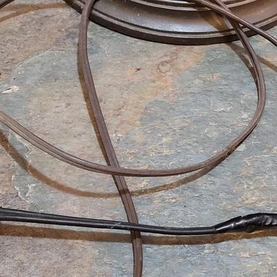Lot 100: Antique 3 Stars Floor Lamp (has been spliced with a different plug) Works!