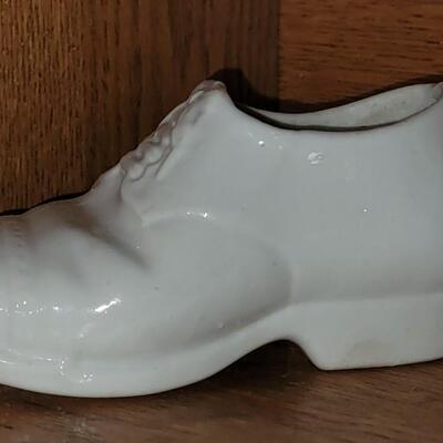 Lot 101: Antique Porcelain Doll Body & White Shoe