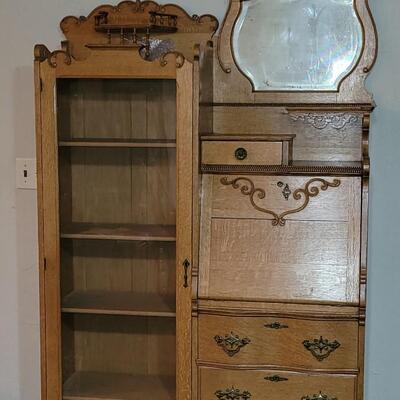 Lot 103: Antique Secretary Side by Side Cabinet