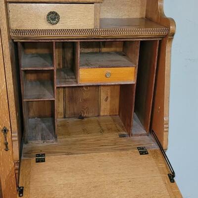 Lot 103: Antique Secretary Side by Side Cabinet