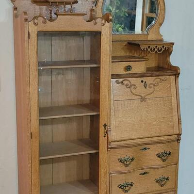 Lot 103: Antique Secretary Side by Side Cabinet