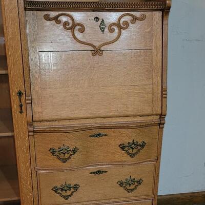 Lot 103: Antique Secretary Side by Side Cabinet