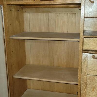 Lot 103: Antique Secretary Side by Side Cabinet