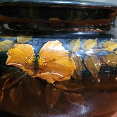 Lot 104: Antique Weller Louwelsa Pansies Pottery 