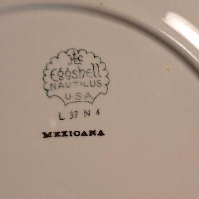 Lot 113: Mixed Antique/Vintage Southwest Plates, Trivet Tiles and Cactus Vase