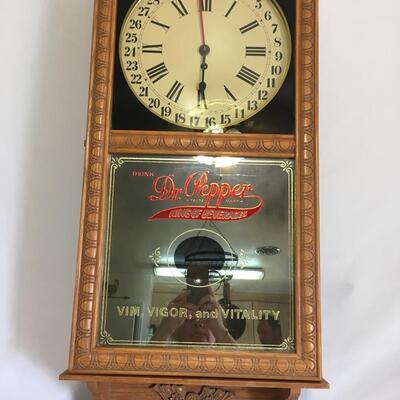 Large  Dr. Pepper Advertising Wall Clock 
