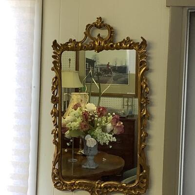 C - 115. Hand Carved Rococo Style Wall Mirror
