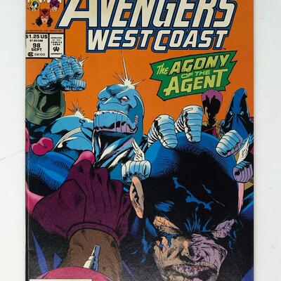 MARVEL, AVENGERS WEST COAST vol 2 WITH CARD!  98