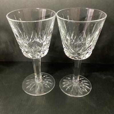 C - 120  Set of Four Waterford, Lismore, Claret Crystal Glasses 