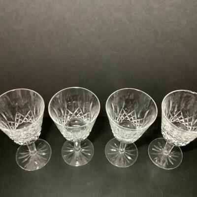 C - 121. Set of Four Waterford, Lismore, Claret Crystal Glasses