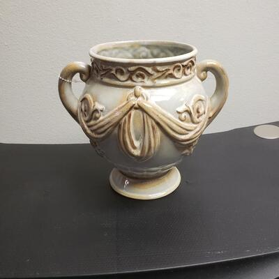 Ornate Beige and Brown Lamp