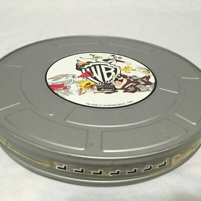 Looney Tunes Film Movie Tin Canister Warner Bros 1995 Bugs Taz Sylvester Daffy