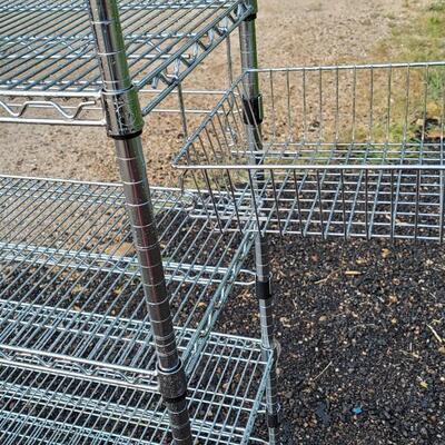 Lot 135: Stainless Metal Storage Shelf 6-Tier
