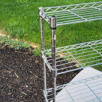 Lot 143: 24" x 27" Stainless Metal Shelf