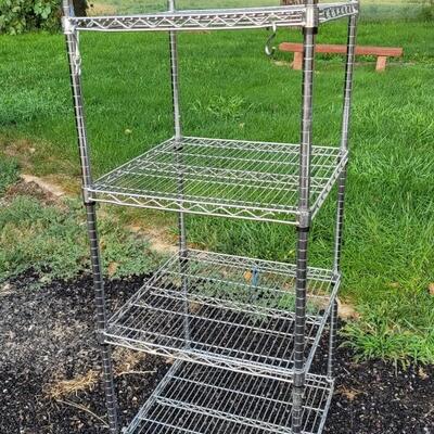 Lot 145: 24" x 40" Stainless Metal Storage Shelf