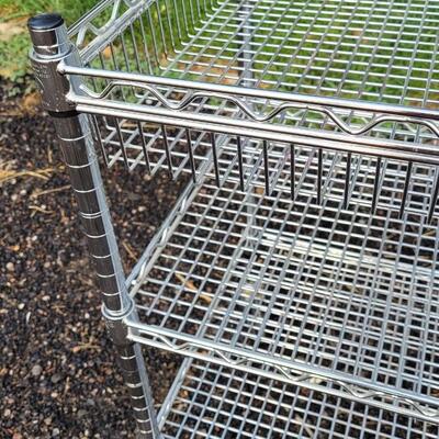 Lot 149: Stainless Metal Rolling Organizer Cart