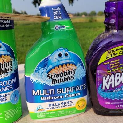 Lot 156: Assortment of Bathroom Cleaning Supplies (See Ruler Spot for Level)