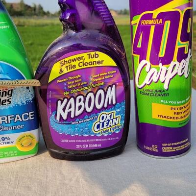 Lot 156: Assortment of Bathroom Cleaning Supplies (See Ruler Spot for Level)