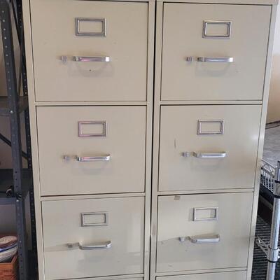Lot 160: (2) Vintage Metal Filing Cabinets 