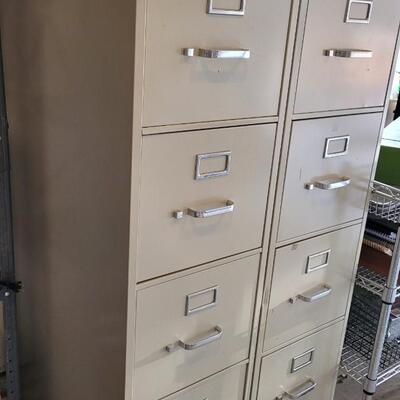 Lot 160: (2) Vintage Metal Filing Cabinets 