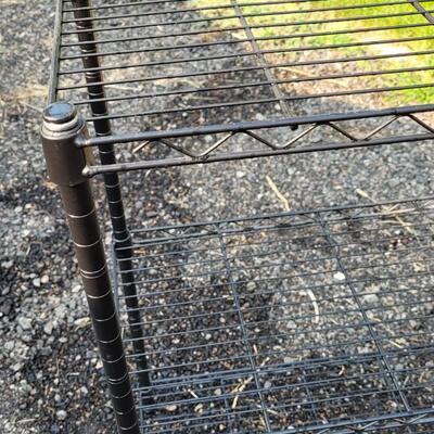 Lot 170: Metal Black Storage Shelf 3-Tier