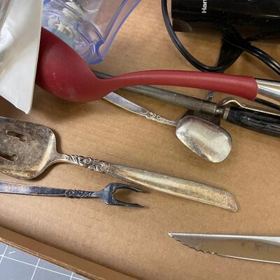 #305 Tray of Utensils Kitchen Items 