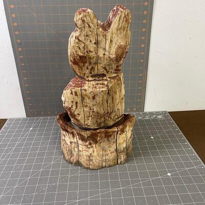 #306 Carved Wood Bear 