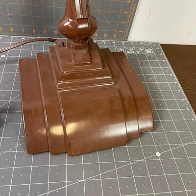 #308 Industrial Flexo Desk Lamp Brown 