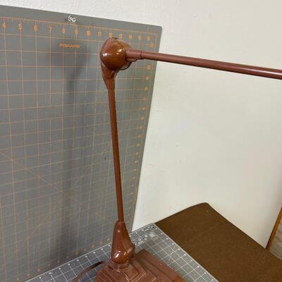 #308 Industrial Flexo Desk Lamp Brown 