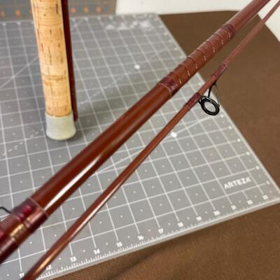 #312 (2)  Vintage Fishing Poles, Hand Made 