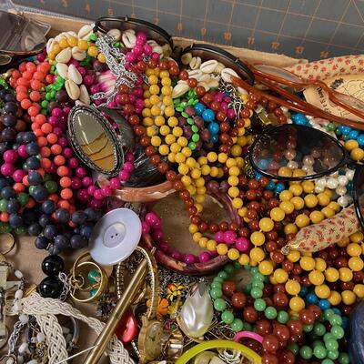 #331 Jewelry Pile; Vintage and Costume 