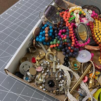 #331 Jewelry Pile; Vintage and Costume 
