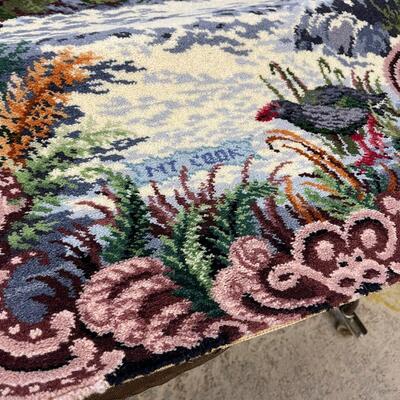 #343 Antique Tapestry Rug Mount Cook New Zealand 