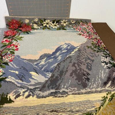 #343 Antique Tapestry Rug Mount Cook New Zealand 