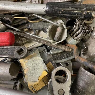 #350 Tub full of Mechanics Tools: Sockets, Clamps, Plyers, Wrenches