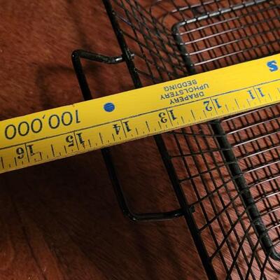 Lot 173: Black Wire Basket, Crate and Magazine Stand