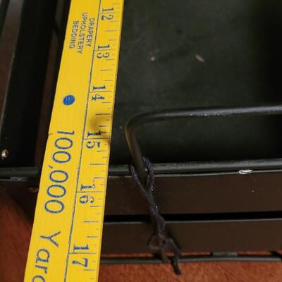 Lot 173: Black Wire Basket, Crate and Magazine Stand