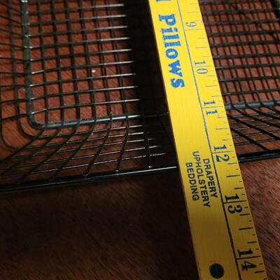 Lot 173: Black Wire Basket, Crate and Magazine Stand