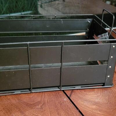Lot 173: Black Wire Basket, Crate and Magazine Stand
