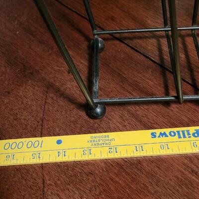 Lot 173: Black Wire Basket, Crate and Magazine Stand