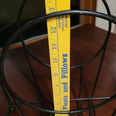 Lot 173: Black Wire Basket, Crate and Magazine Stand