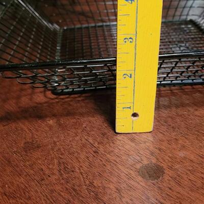 Lot 173: Black Wire Basket, Crate and Magazine Stand