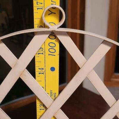 Lot 176: White Metal Hanging or Countet Top Basket