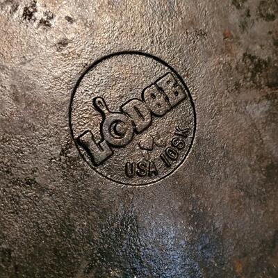 Lot 177: (2) Cast Iron Skillets - Lodge & 10.5"