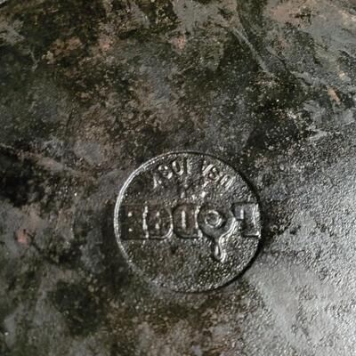 Lot 177: (2) Cast Iron Skillets - Lodge & 10.5"