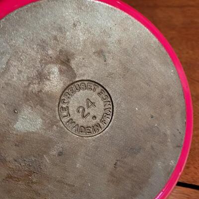 Lot 180: Le Creuset Red Enamel #24 Made in France 