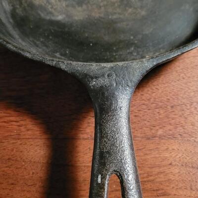 Lot 181: (2) Cast Iron Skillets - Both made in the USA - one marked #8 